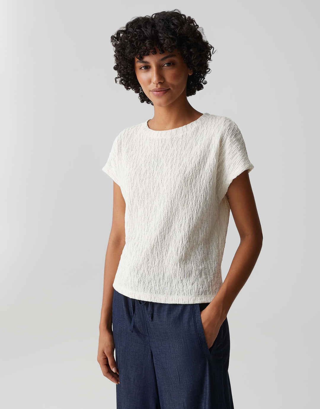 Opus Sistruk T-shirt off-white – dames
