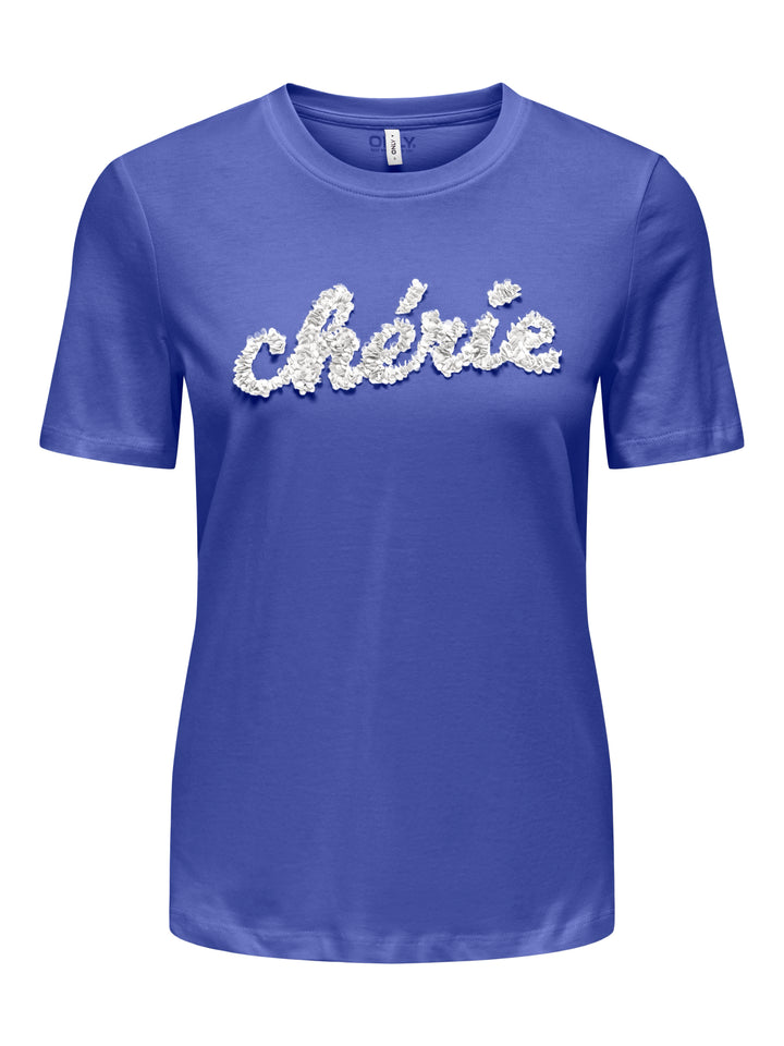 Only 15324070 Lucia t-shirt kobalt – dames