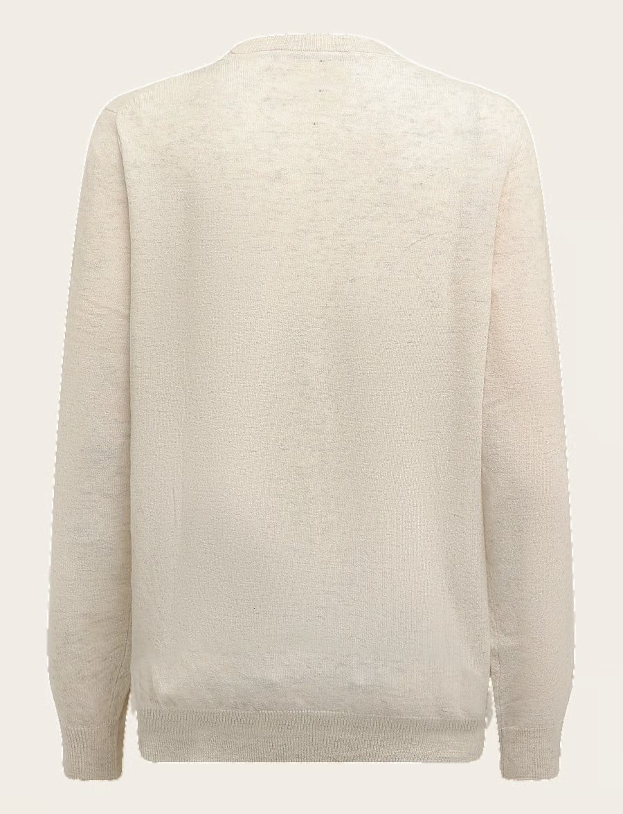 Lyle & Scott KN2548V trui heren off-white