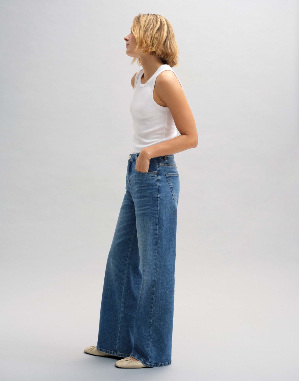 Opus Mivy jeans loose fit dames – blue denim - L31