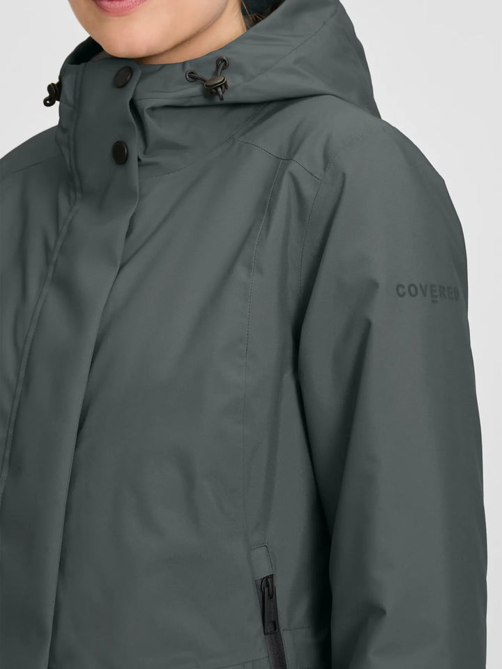 Covered L60359 Frida winterjas dames groen