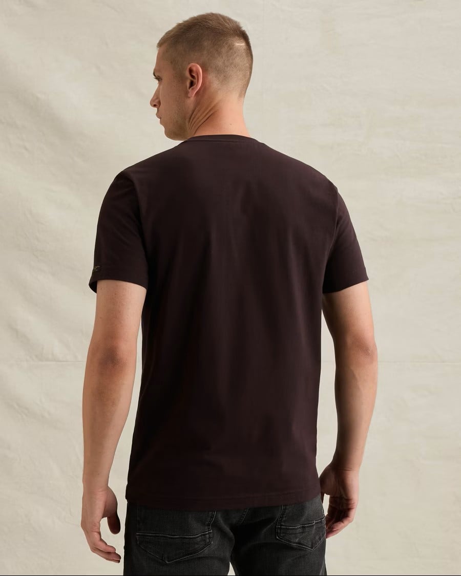 PME-Legend PTSS2610584 t-shirt k/m heren paars dessin - Aubergine