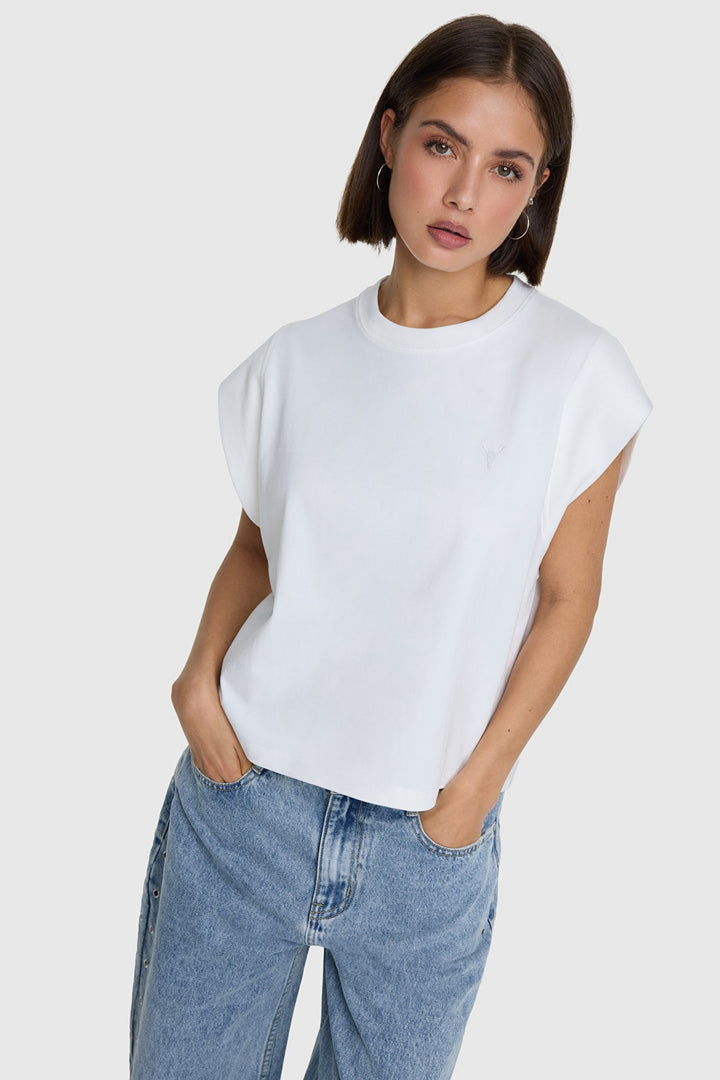 Alix the Label t-shirt k/m dames off-white – seizoen HW2627