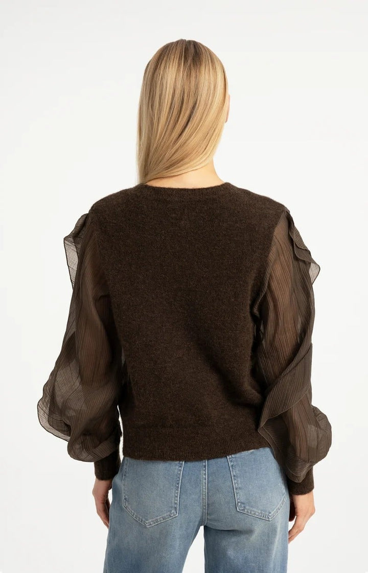 YAYA Women 01-000638-609 trui dames bruin