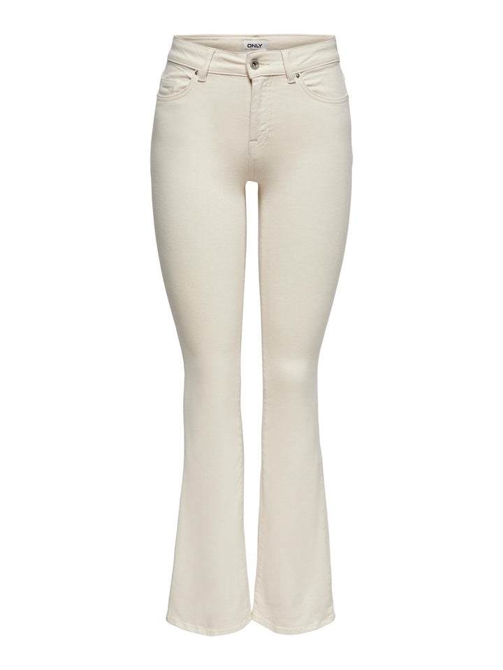 Only 15230778 blush – dames bootcut flare jeans - Ecru - L34
