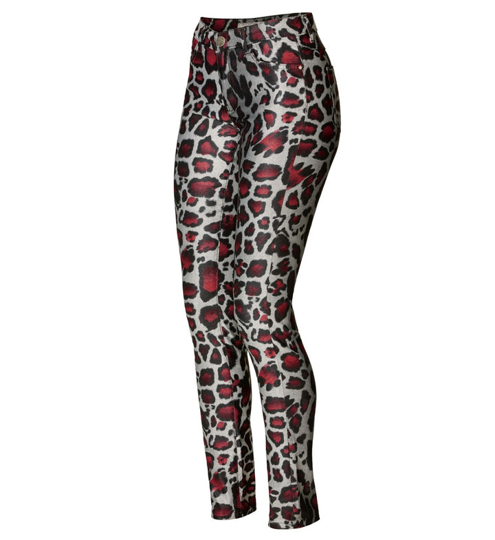 Elvira Casuals E3 26-015 Elodi lange broek dames – rood dessin