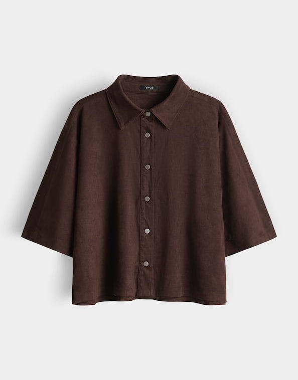 Opus Fermes blouse k/m dames bruin