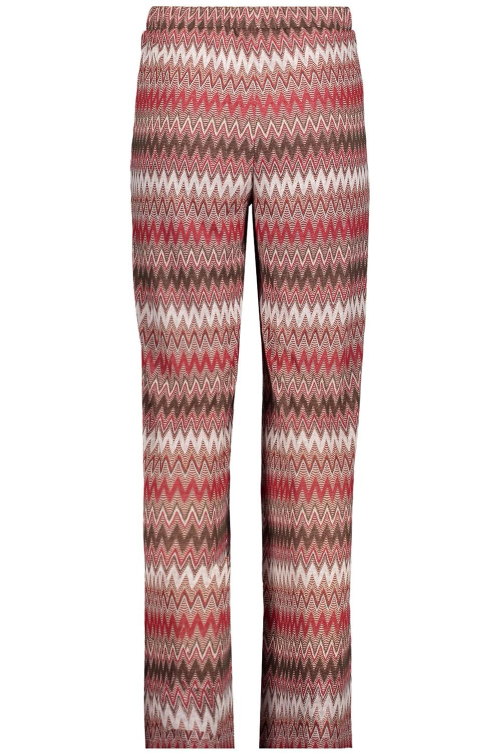 Vila Birdie lange broek dames – rood dessin