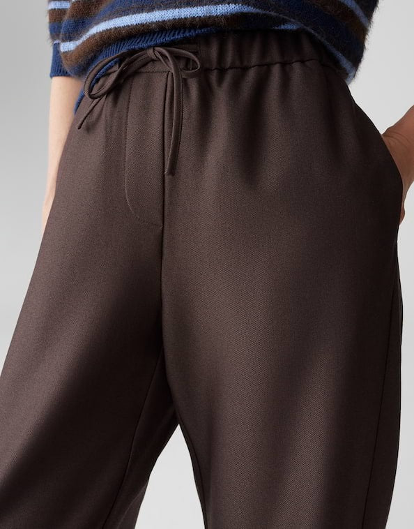 Opus MELANE DYNAMIC lange broek bruin – dames