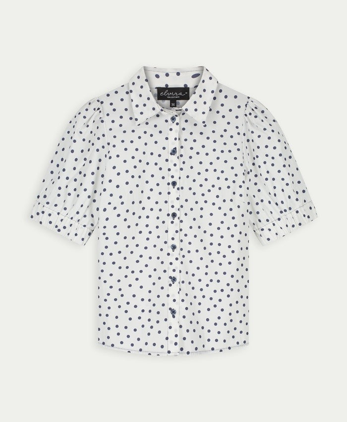 Elvira Casuals blouse k/m dames E1 26-057 Didi – ecru dessin