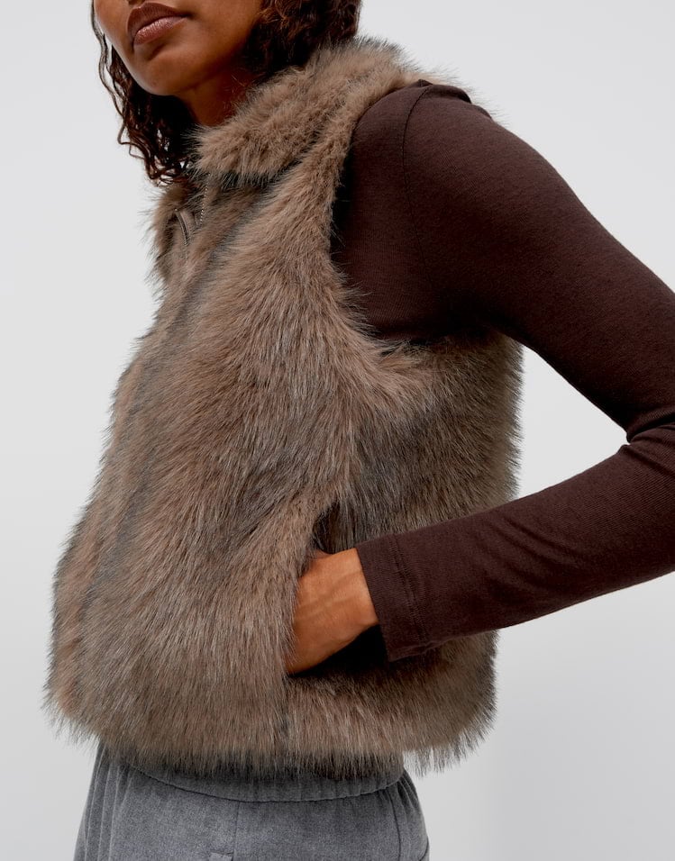 Opus Wafury 10624314524465 gilet dames taupe