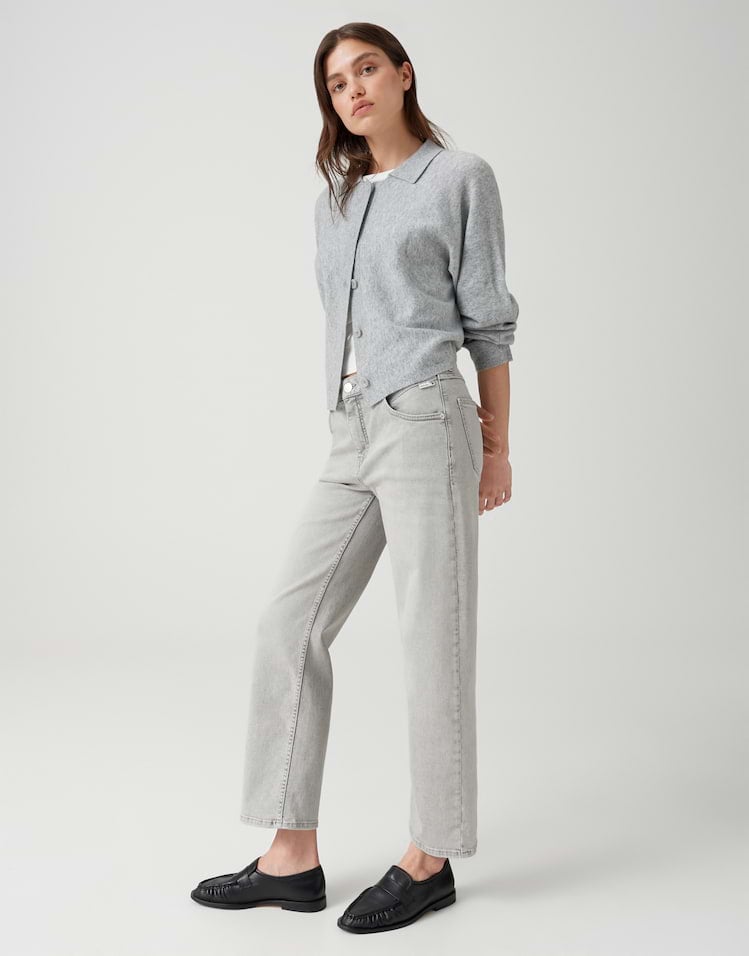 Opus Minah honesty 10607212945248 jeans regular-straight fit grey denim - L28