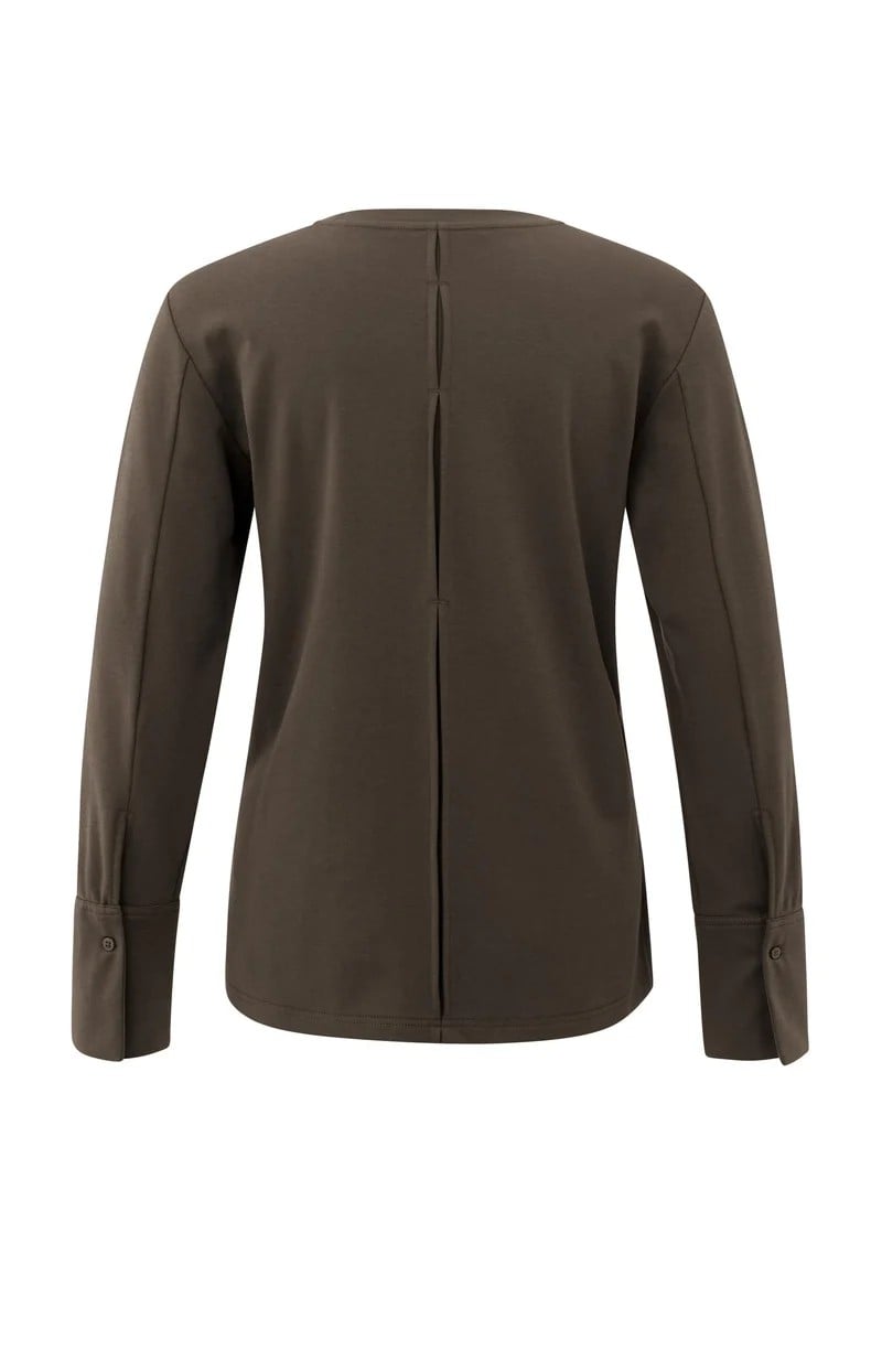 YAYA Women 01-709321-609 t-shirt l/m bruin