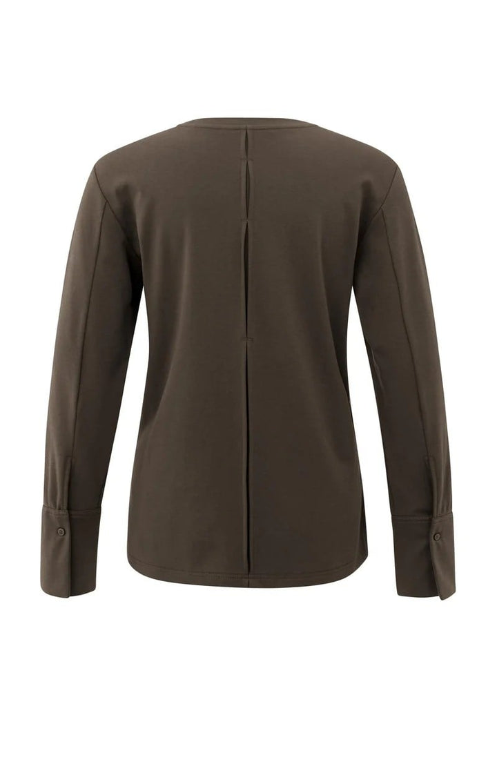 YAYA Women 01-709321-609 t-shirt l/m bruin