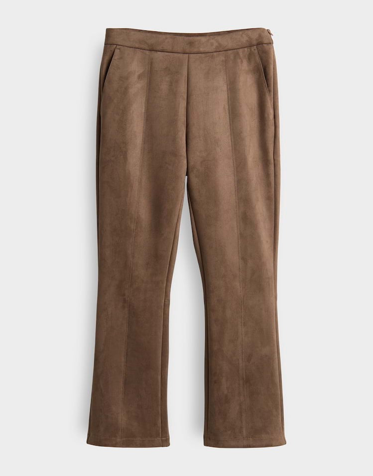 Opus Elvina cozy lange broek dames bruin