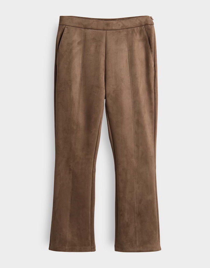 Opus Elvina cozy lange broek dames bruin