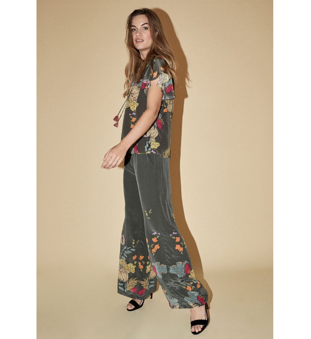 Elvira Casuals E1 26-025 Angela top k/m dames groen dessin