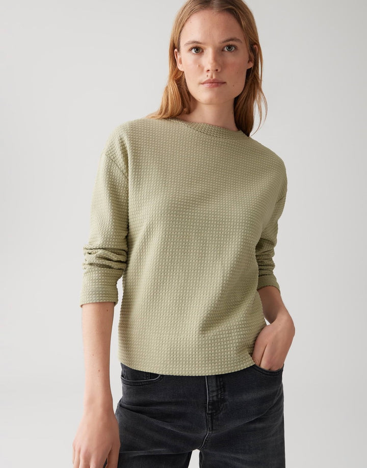 Opus Gelix sweater dames olijf