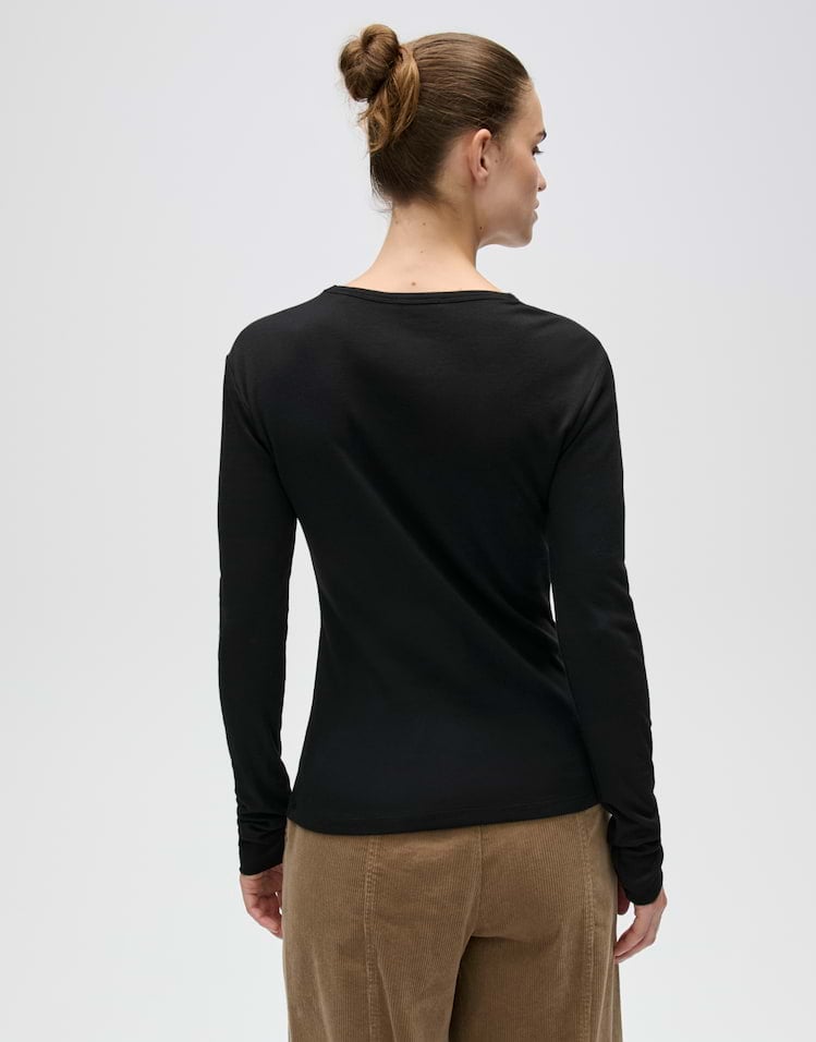 Opus Sherrie 1062489343100 t-shirt l/m zwart