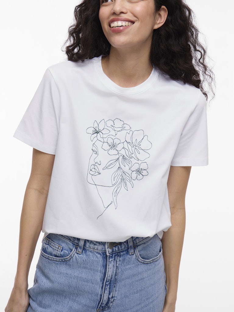 Vila VINORA S/S T-shirt wit – dames
