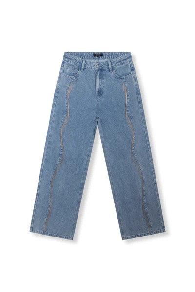 Refined department loose fit jeans dames – blauw denim - Blue Denim
