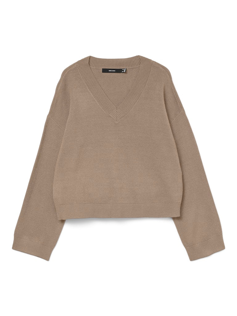 VERO MODA 10332195 Gold trui dames licht bruin