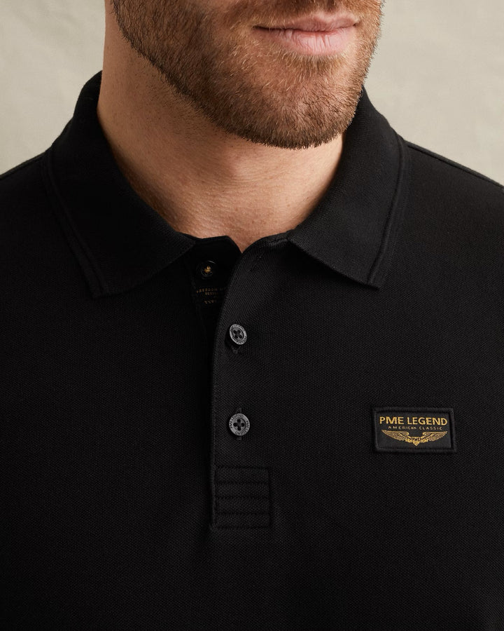 PME-Legend polo k/m heren zwart – PPSS0000861