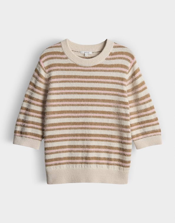 Opus Puvet stripe trui ecru dessin – dames