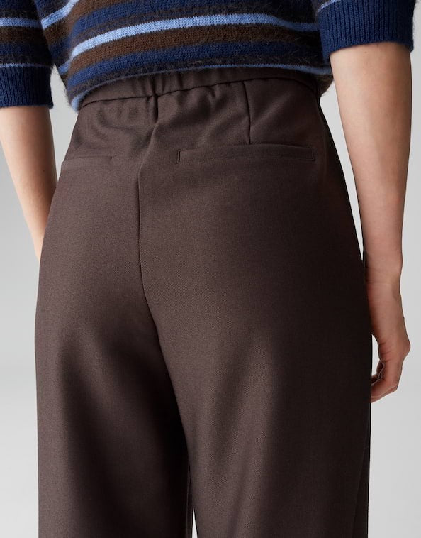 Opus MELANE DYNAMIC lange broek bruin – dames