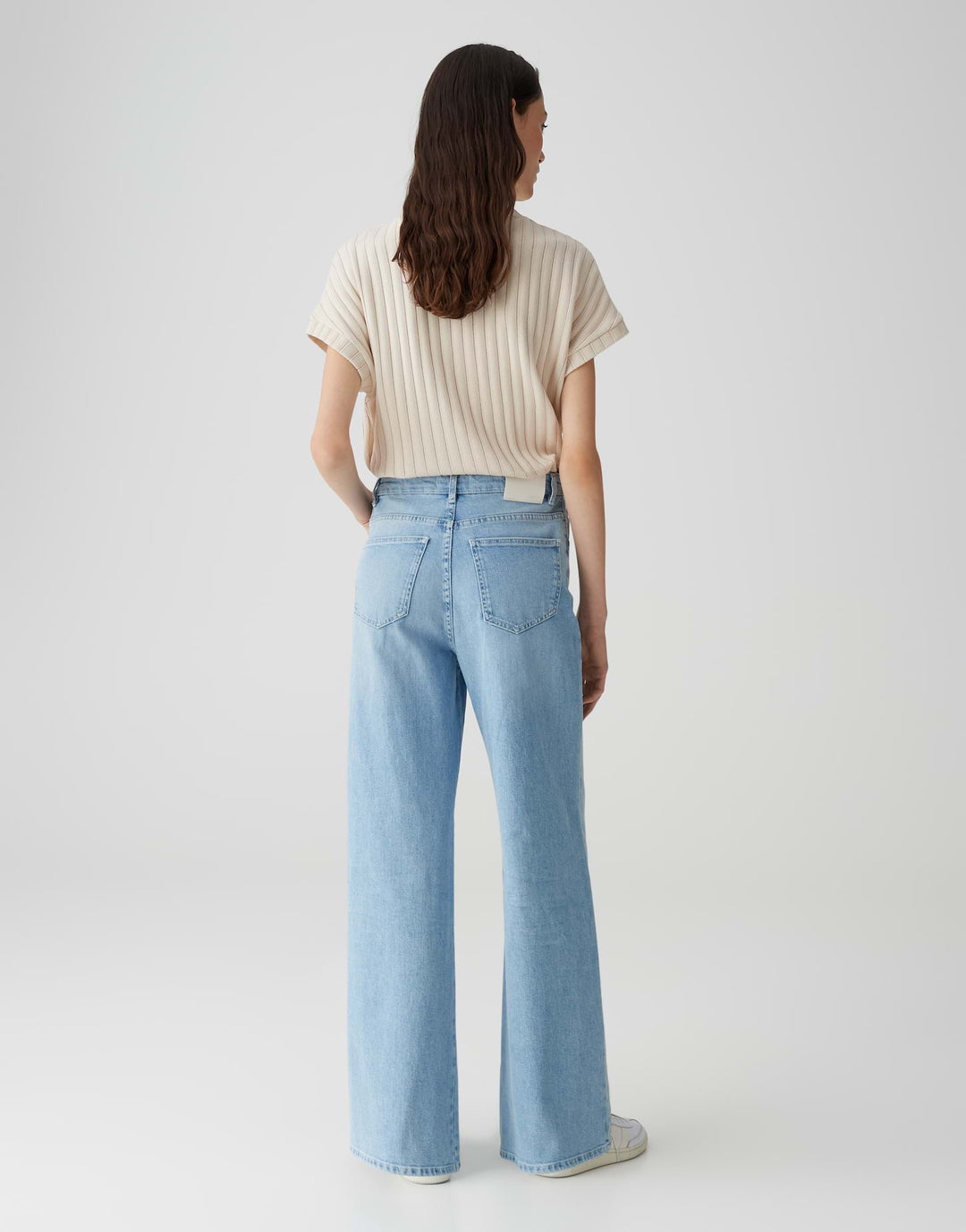 Opus Miva Palazzo jeans loose fit dames – blue denim - L32