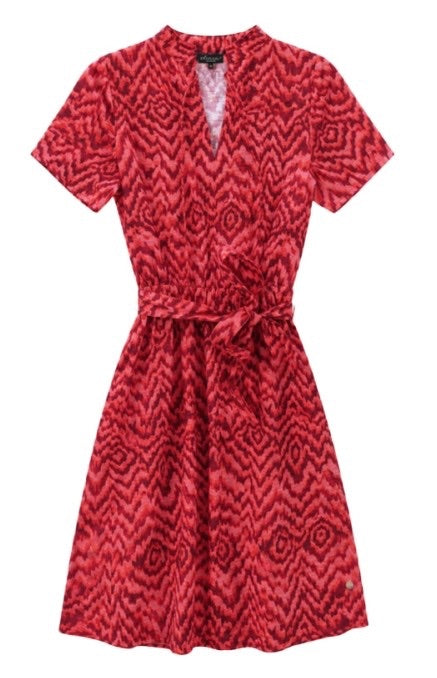 Elvira Casuals E3 26-043 Luka jurk midi dames - roze dessin