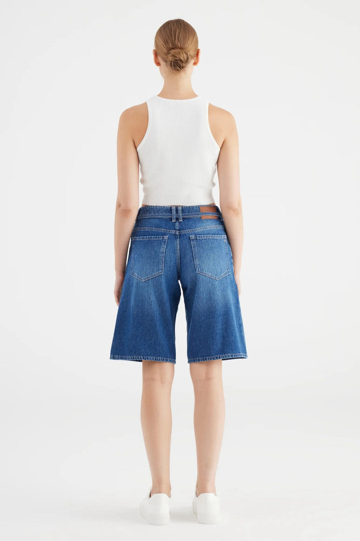 COJ Harper short denim dames – blue denim