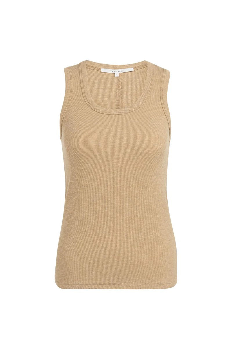 YAYA Women 01-729051-603 singlet camel – dames