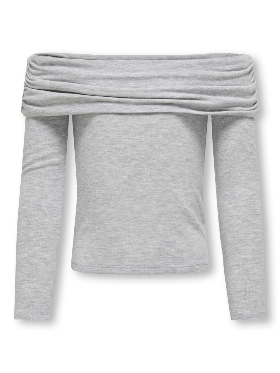 Kids Only Amour top l/m meisjes – grijs melee
