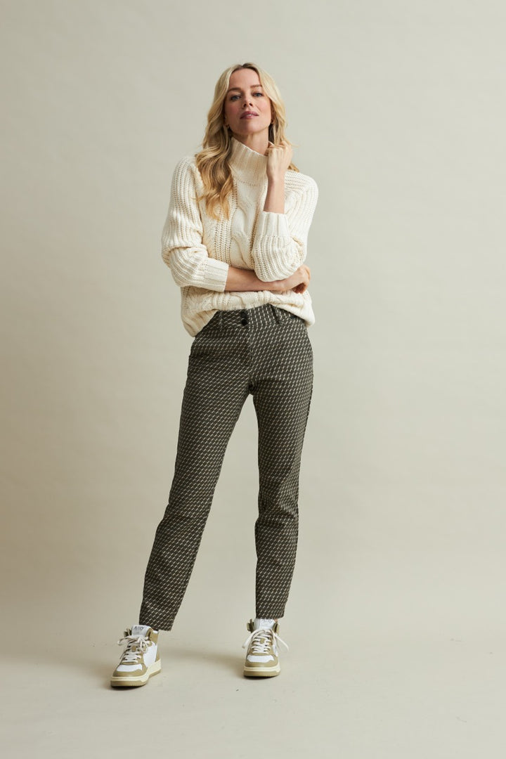 Red Button 4389 lange broek dames groen dessin