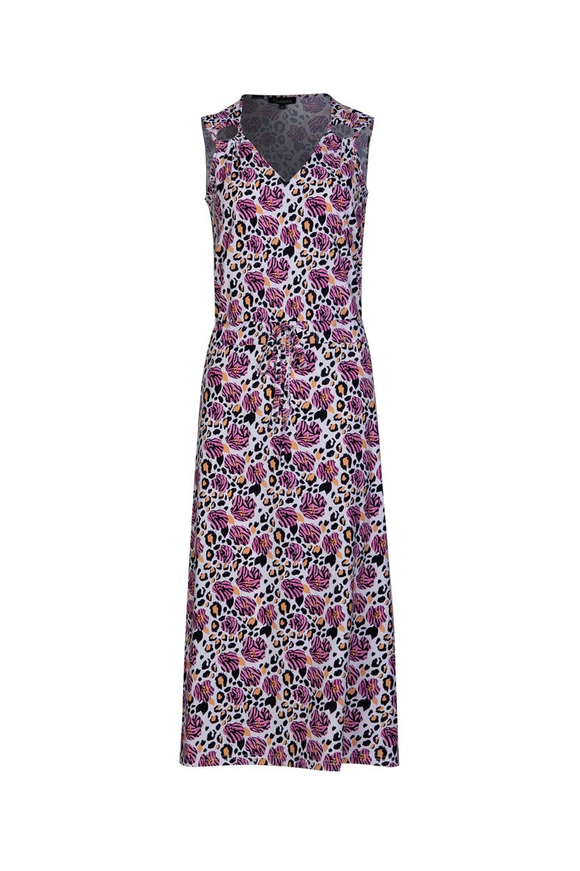 G-Maxx jurk midi dames wit dessin