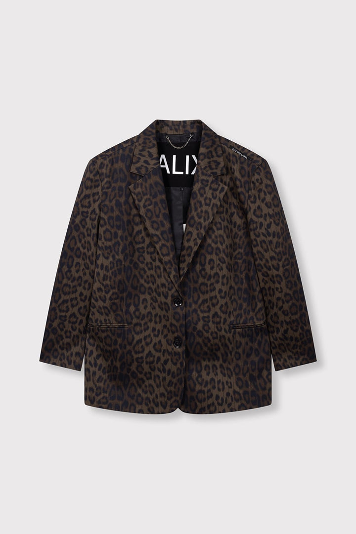 Alix the label 2609433870 blazer dames bruin dessin