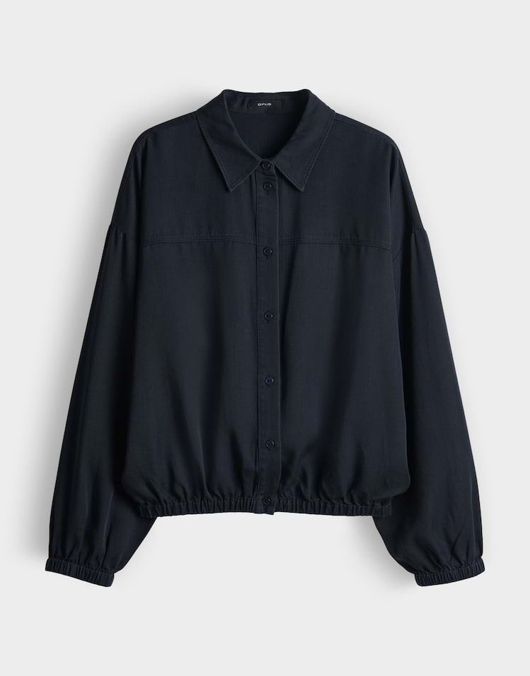 Opus blouse l/m dames navy – Fynamo 1051659114106