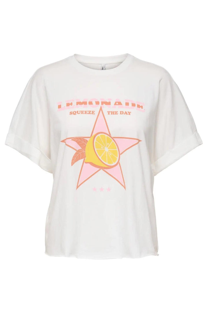 Only 15372639 Minna t-shirt off-white – dames