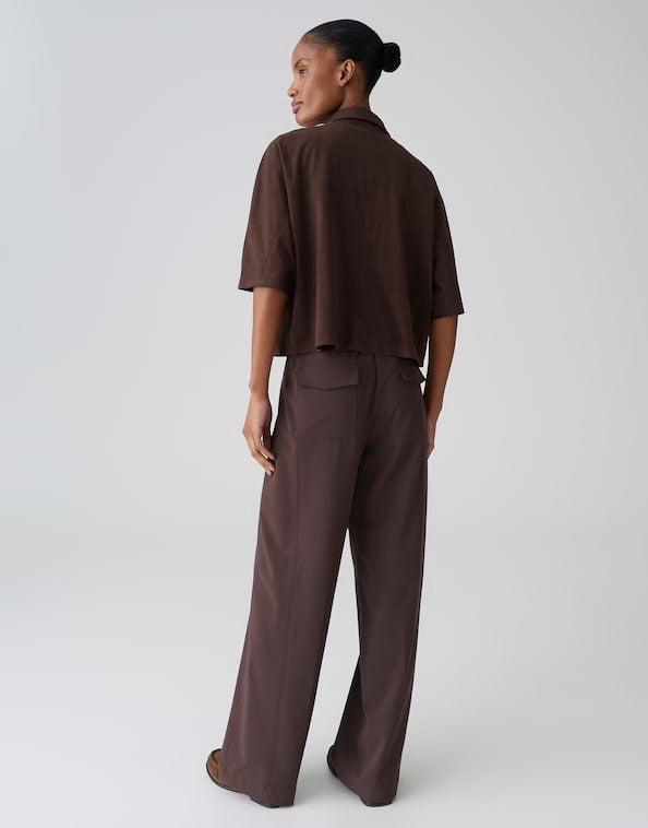 Opus Fermes blouse k/m dames bruin