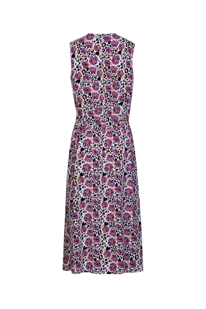 G-Maxx jurk midi dames wit dessin
