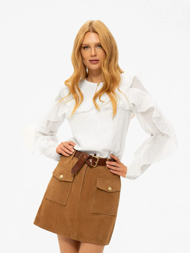 Nikkie N 6-290 2602 blouse l/m dames – wit