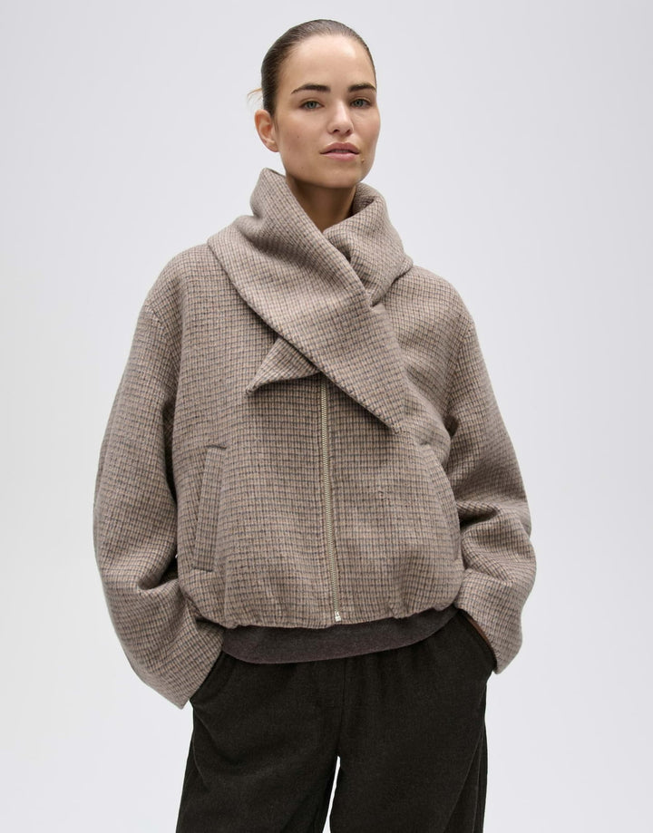 Opus Hessina 10616714451460 tussenjas dames bruin dessin