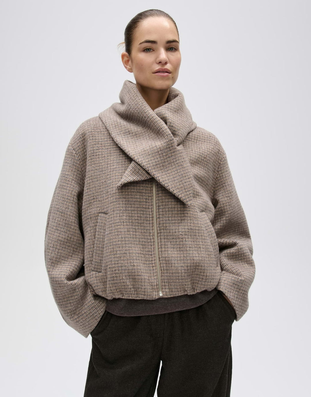 Opus Hessina 10616714451460 tussenjas dames bruin dessin