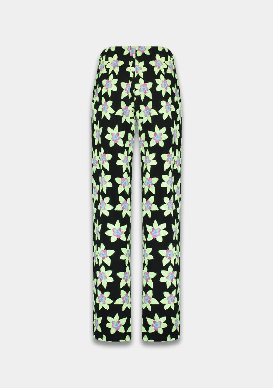 Harper and Yve SS25T104 lange broek dames groen dessin