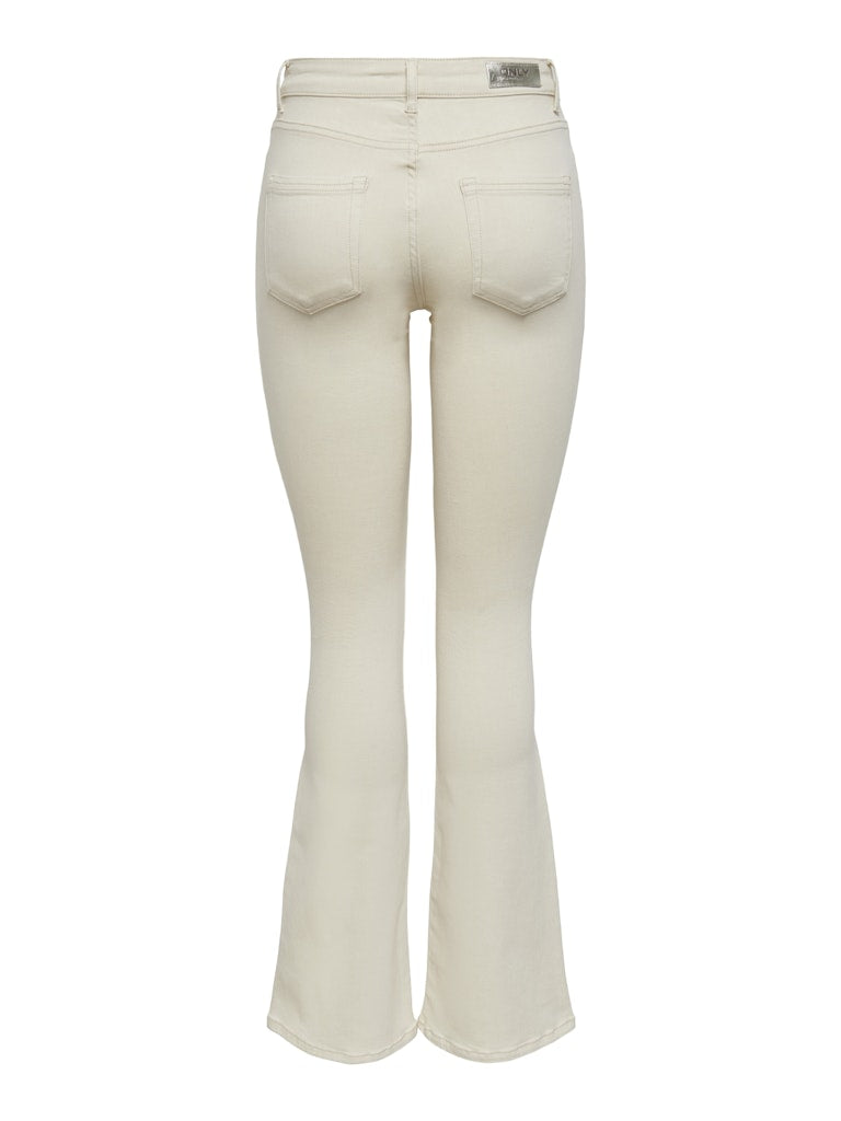 Only 15230778 Blush ecru bootcut jeans – dames - L32