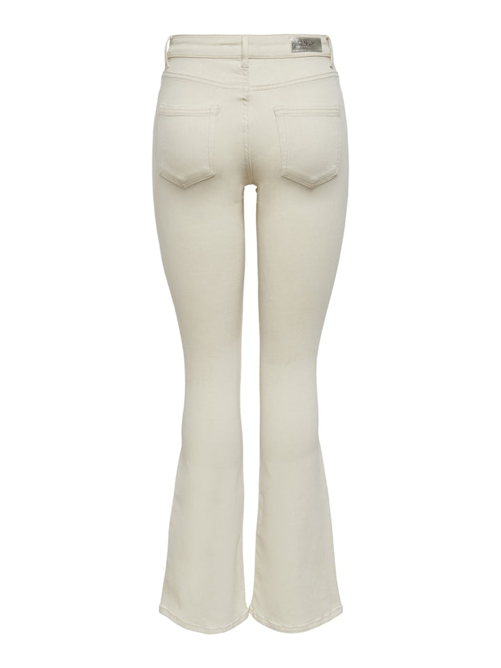 Only 15230778 Blush ecru bootcut jeans – dames - L32