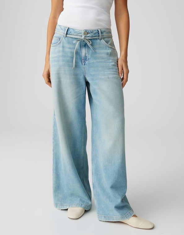 Opus Meddy Loose 1541114024248 jeans low croth-baggy fit blue denim - 28