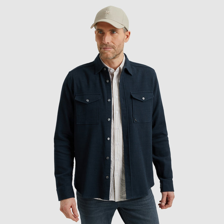 Vanguard overhemd l/m heren navy – VSI2502210