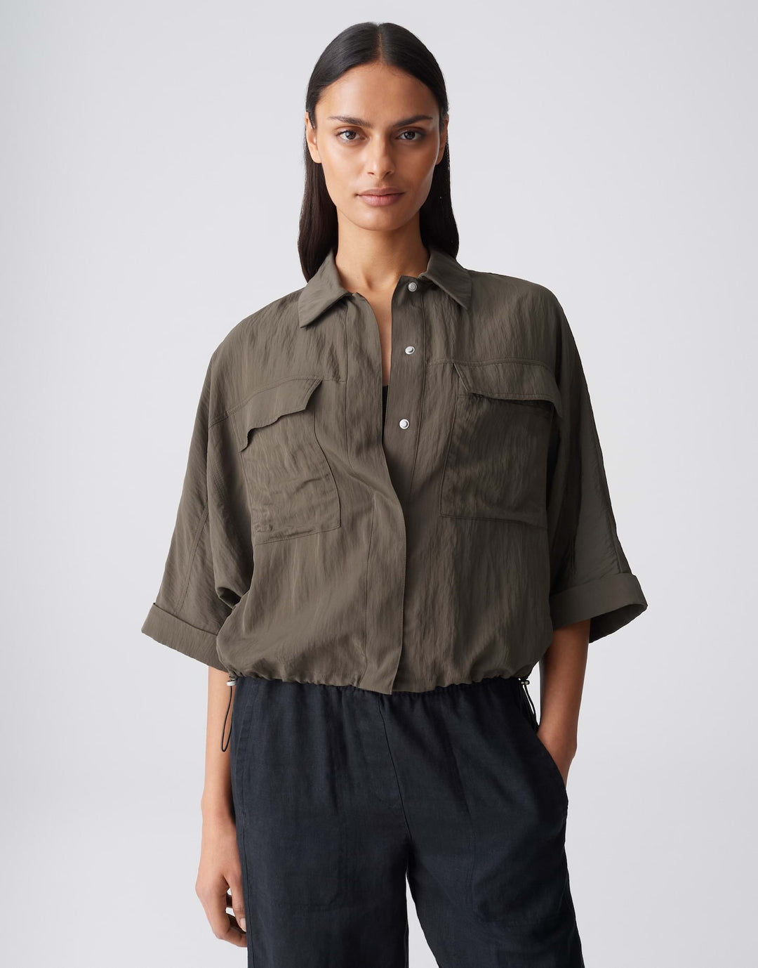 Opus blouse l/m dames army – Fropa 10575813194106